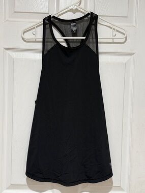 Victoria's Secret Black Mesh-Panel Racerback Tank